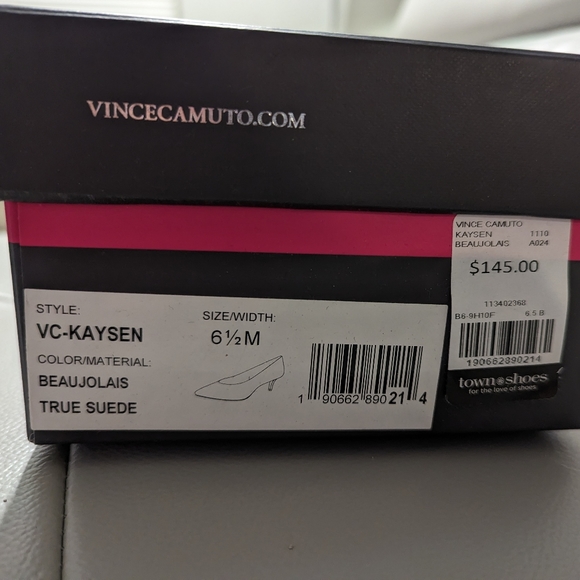 Vince Camuto Kaysen Suede Pump in Red Size 6.5 - Never Worn - Picture 4 of 5